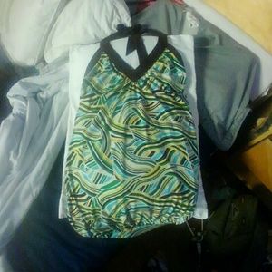 V-Neck Halter print Mini/Maxi